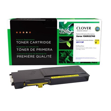 Clover Imaging Group Remanufactured Yellow Toner Cartridge for Xerox 106R02746 201113P